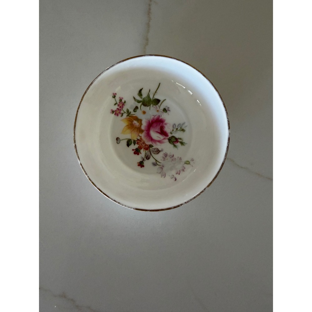 Royal Crown Derby Posies English Bone China Small Bowl Floral Gold Rim England